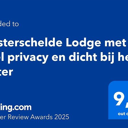 Oosterschelde Lodge Met Veel Privacy En Dicht Bij Het Water Scherpenisse Exteriér fotografie